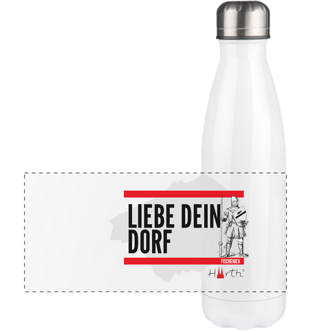 Liebe dein Dorf - Fischenich - Panorama Thermoflasche 500ml