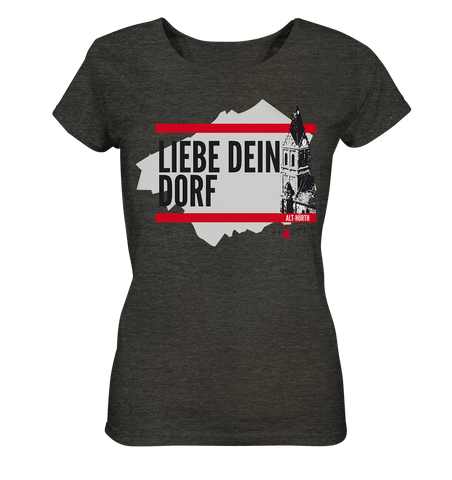 Alt-Hürth Liebe dein Dorf - Ladies Organic Shirt (meliert)