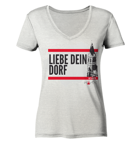 Alt-Hürth Liebe dein Dorf - Ladies Organic V-Neck Shirt