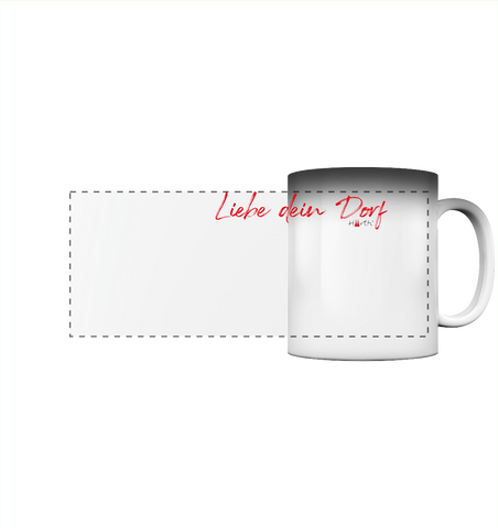 Liebe dein Dorf - Handschrift - Panorama Magic Mug