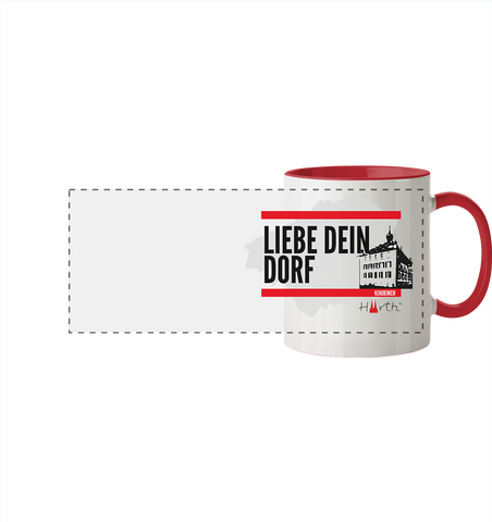 Liebe dein Dorf - Kendenich - Panorama Tasse zweifarbig