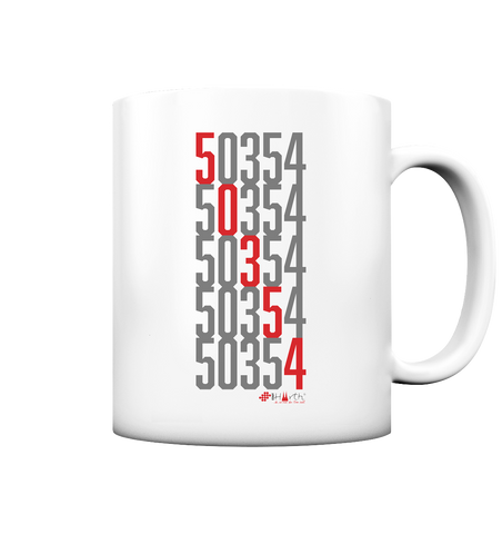 50354 Hürth - Zahlencode - Tasse matt
